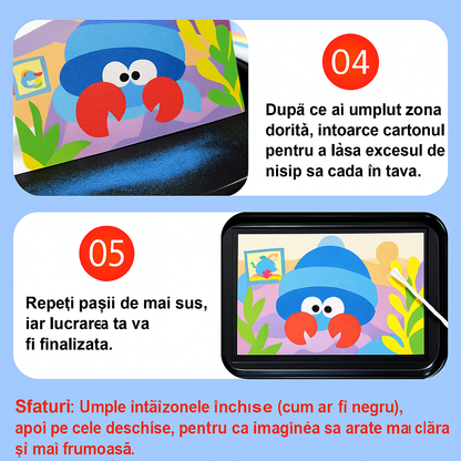 ColorArt™ – Set Creativ de Pictura cu Nisip pentru Copii (3–6 ani)