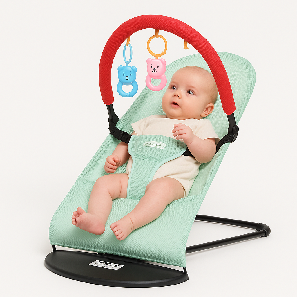 Lullio™ – Balansoar Ergonomic cu Miscare Naturala si Jucarii Interactive
