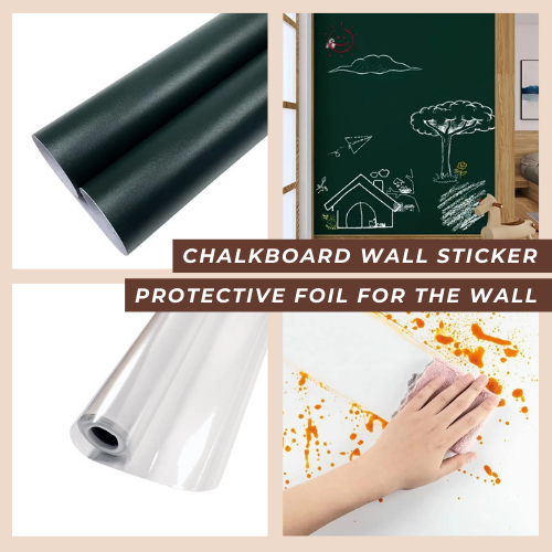Autocolant de Perete tip Tabla de Scris (0.9x2m) + Folie de protecție pentru perete CADOU🔥