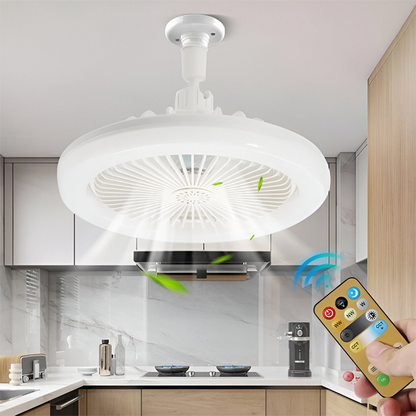 LUMIFAN™  Ventilator de tavan cu dulie, lumina LED si telecomanda