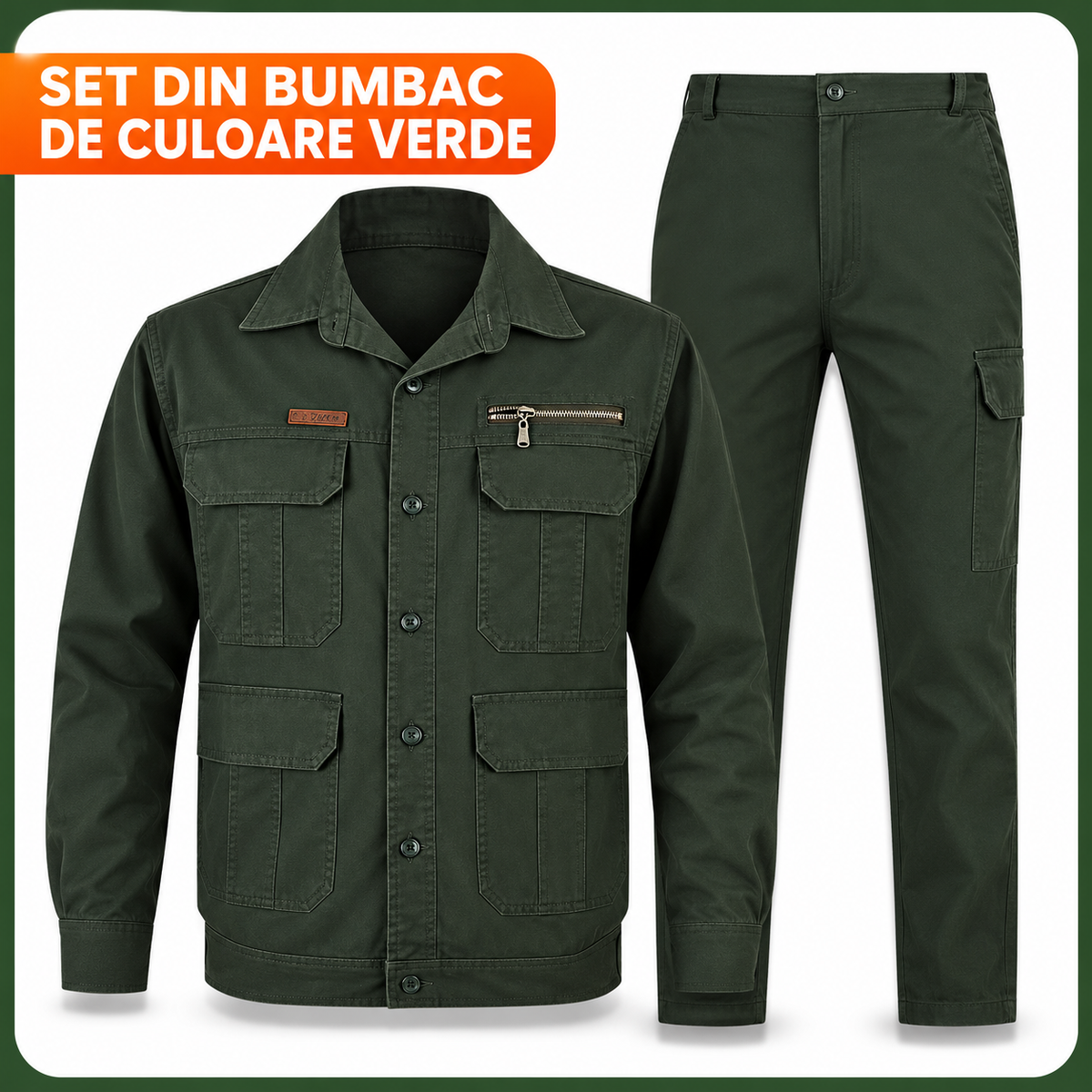 WorkPro™ - Costum de Lucru Profesional din Bumbac pentru Barbati