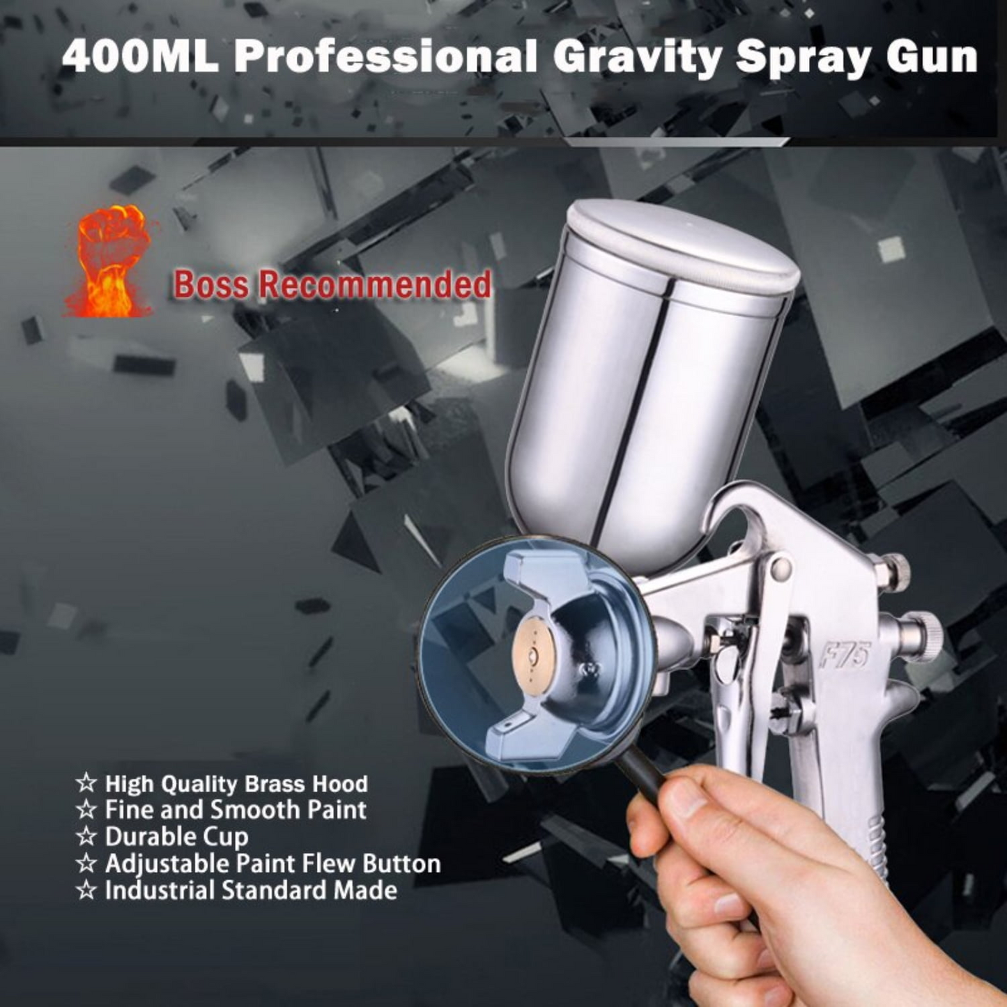 SprayPro™ – Pulverizator Profesional de Vopsit cu Recipient Superior