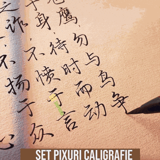 Set pix pentru exersare de caligrafie 4 în 1 - vârf fin