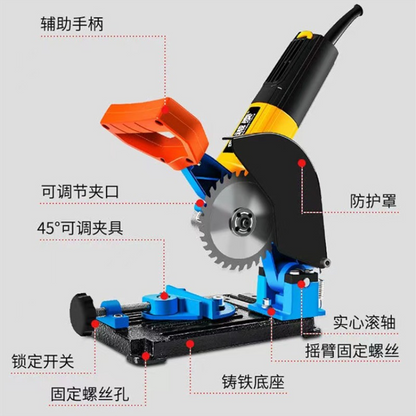 CutMaster™ - Suport Profesional pentru Polizor Unghiular cu Taiere la 45°