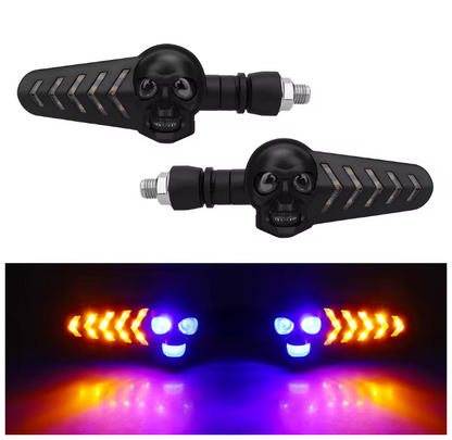 SkullRide™ - Semnalizari LED Dinamice Cu Design Skull