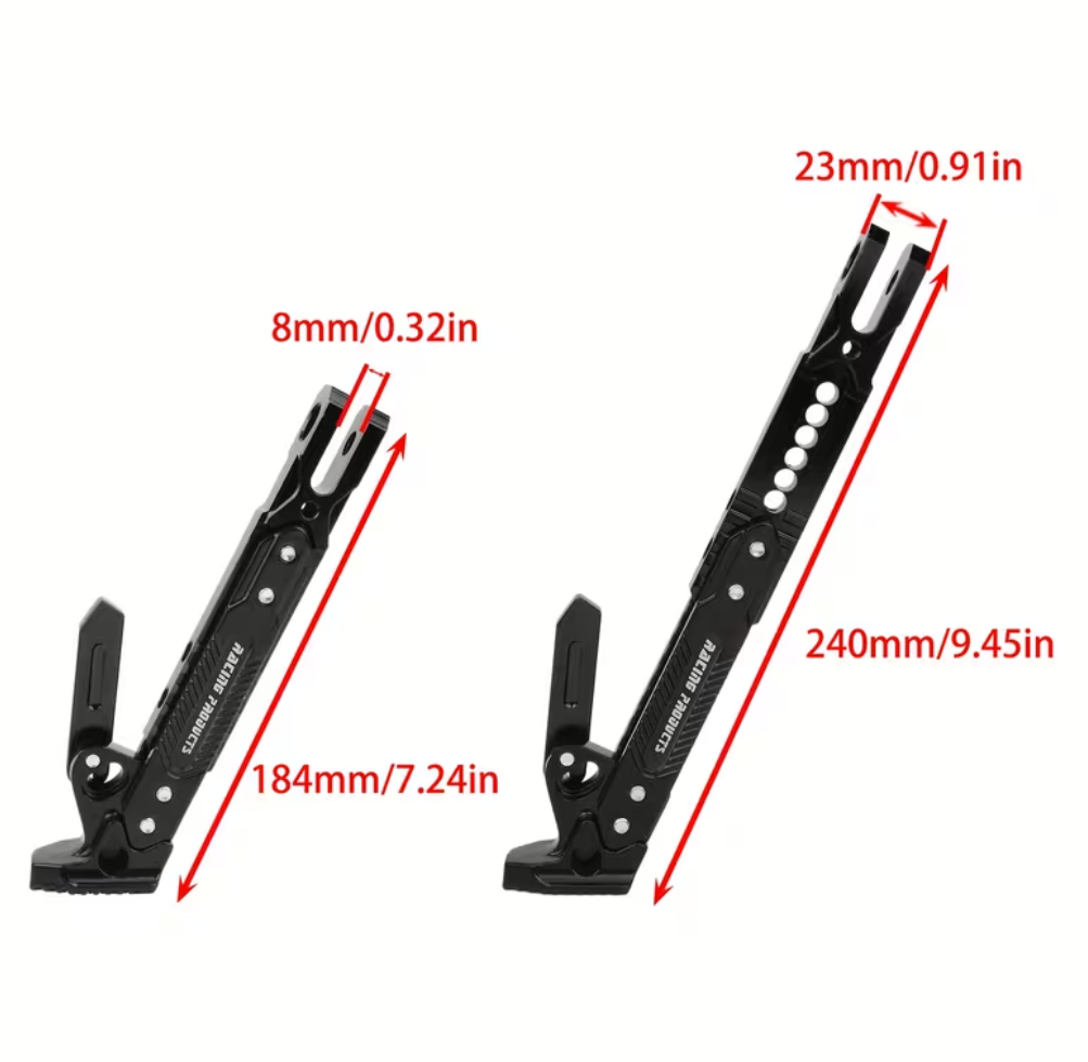 MotoStand™ - Cric Lateral Reglabil pentru Motociclete si Scutere