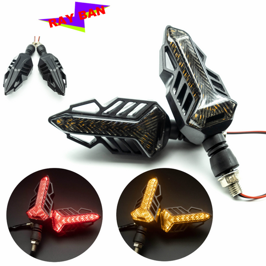 FlashArrow™ – Semnalizatoare LED Dinamice cu Design de Sageata pentru Motocicleta si ATV (Set 2 Buc)