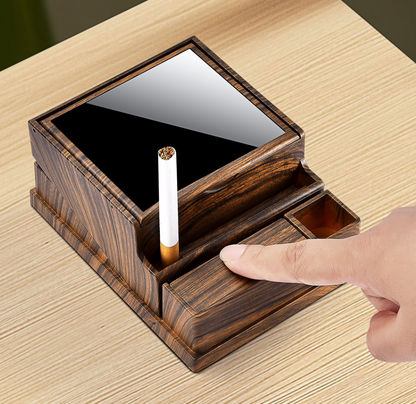 Woodora™ – Cutie Eleganta tip Lemn cu Mecanism Automat