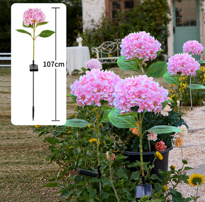 SolarBoom™ - Floare Decorativa cu Iluminare Solara (Model Hortensie cu LED)