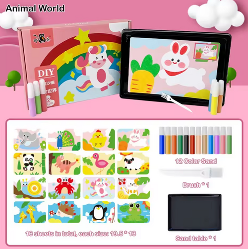 ColorArt™ – Set Creativ de Pictura cu Nisip pentru Copii (3–6 ani)