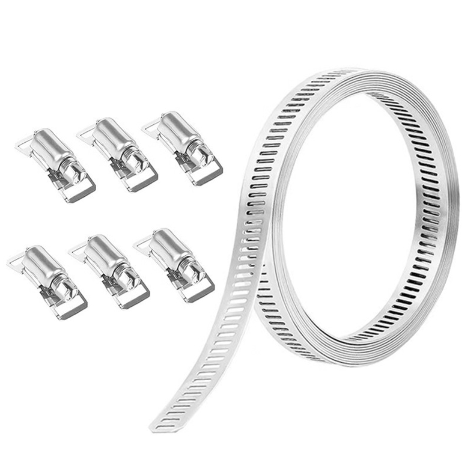 GripRoll™ – Banda metalica reglabila 4 metri + 8 capete de strangere