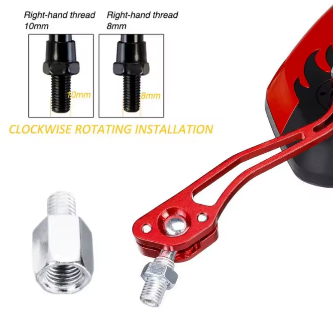 RAVEX™ - Set Oglinzi Sport Rosii pentru Motocicleta si Scuter