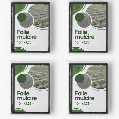 🔥OFERTA 1+3! 4 Bucati la pret de 1!🔥Folie de Mulcire Neagra (1.35x10m)