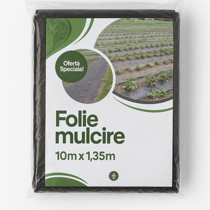 🔥OFERTA 1+3! 4 Bucati la pret de 1!🔥Folie de Mulcire Neagra (1.35x10m)
