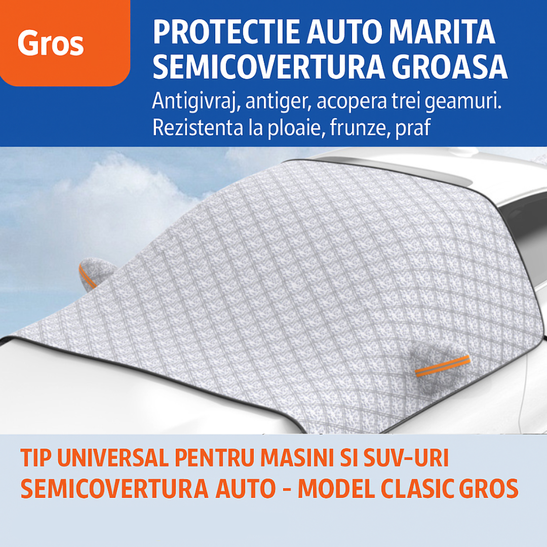 AutoShield Pro™ – Husa de Protectie Solara pentru Parbriz si Geamuri Laterale (235 x 150 cm)