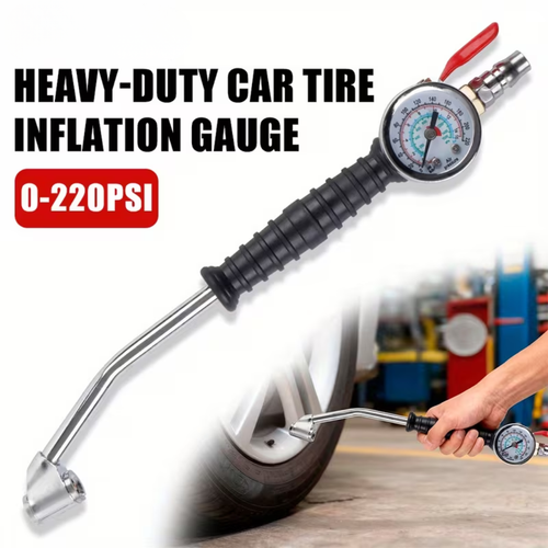 AirPro Gauge™ - Dispozitiv Profesional pentru Umflare si Verificare Presiune Roti (0–220 PSI)