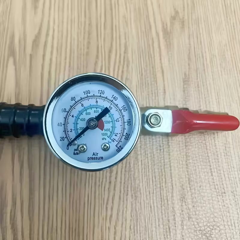AirPro Gauge™ - Dispozitiv Profesional pentru Umflare si Verificare Presiune Roti (0–220 PSI)