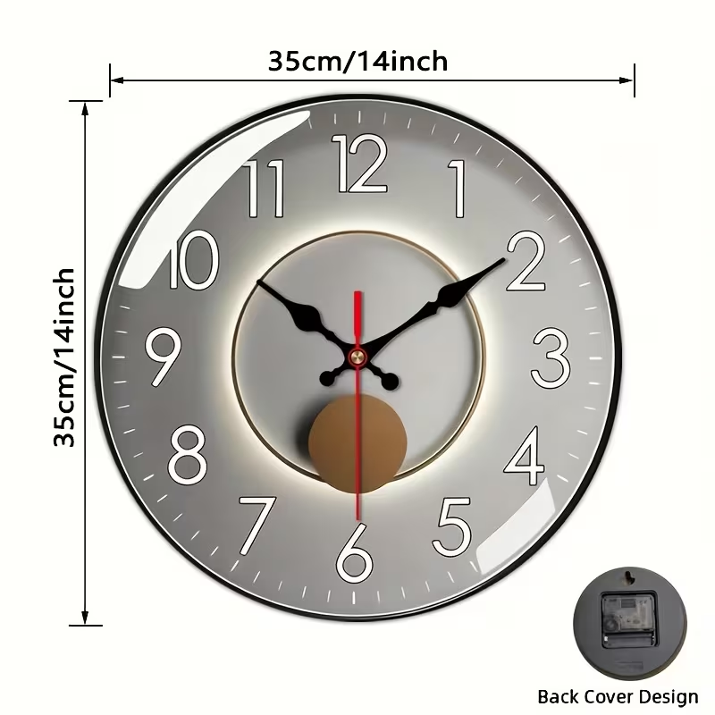 LumiClock™ - Ceas de Perete Modern cu Pendul 35 cm