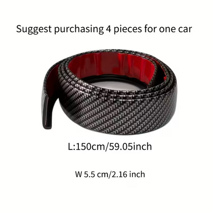 Bara de protectie auto din cauciuc si fibra de carbon (2 Bucati)