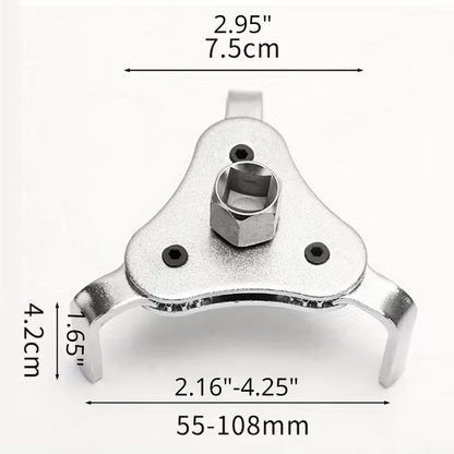 TripleGrip™ – Cheie Reglabila cu 3 Brate pentru Filtru de Ulei