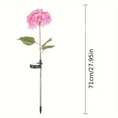 SolarBoom™ - Floare Decorativa cu Iluminare Solara (Model Hortensie cu LED)