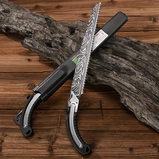 BladeMark™ – Fierastrau Profesional din Otel Damaschin pentru Lemn si Gradinarit