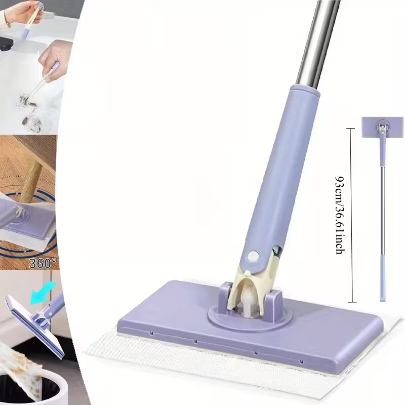 EasyClean™ – Mop Inteligent pentru Dischete Textila sau Lavete de Fata