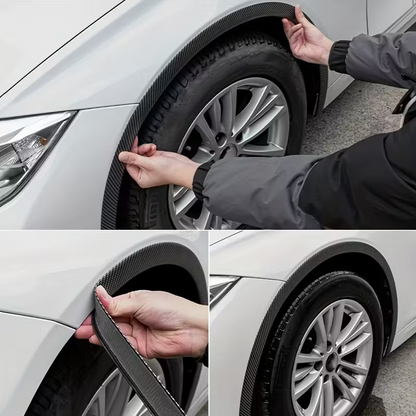 Bara de protectie auto din cauciuc si fibra de carbon (2 Bucati)