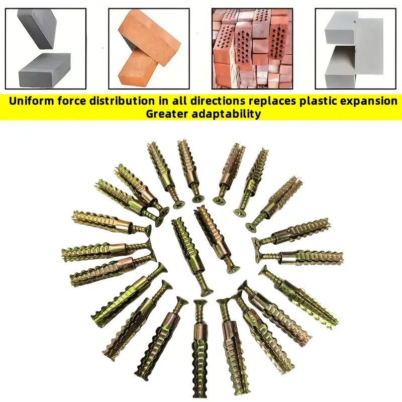 FixPro™ – Set 30 Dibluri de Expansiune 10x60 mm + Suruburi Hexagonale 6x60 mm