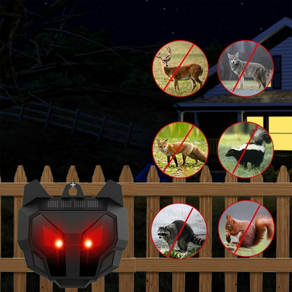 PredaGuard™ – Dispozitiv Solar cu LED Rosu pentru Alungarea Animalelor Salbatice
