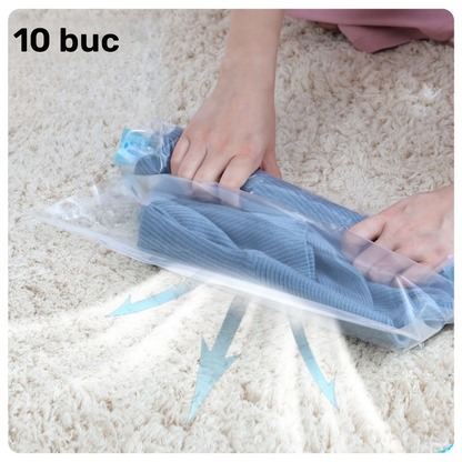 Saci de Compresie Reutilizabili pentru Haine (Set 10 Bucati)