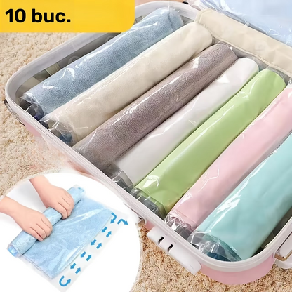 Saci de Compresie Reutilizabili pentru Haine (Set 10 Bucati)