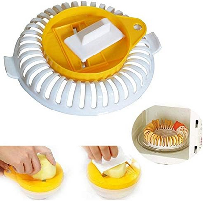 CRISPIX™ – Aparat pentru Chipsuri de Casa la Microunde, cu Feliator si Suport Circular
