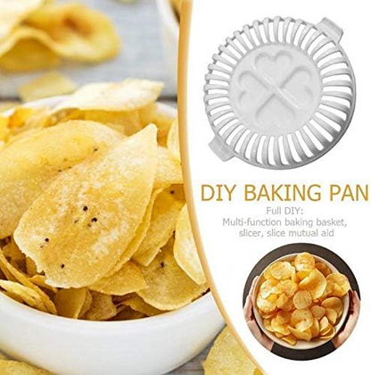 CRISPIX™ – Aparat pentru Chipsuri de Casa la Microunde, cu Feliator si Suport Circular