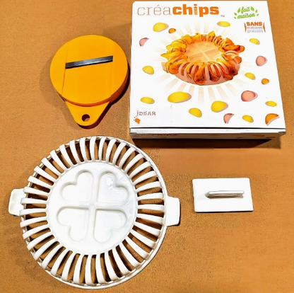 CRISPIX™ – Aparat pentru Chipsuri de Casa la Microunde, cu Feliator si Suport Circular