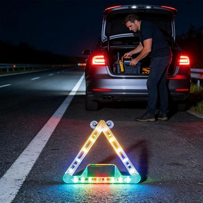 TRI-SAFE™ – Triunghi LED de Avertizare 2 in 1