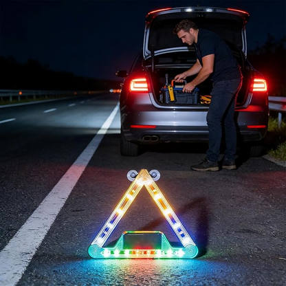TRI-SAFE™ – Triunghi LED de Avertizare 2 in 1