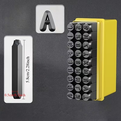 MARKIX™ Set Poansoane Litere pentru Metal – 5 mm