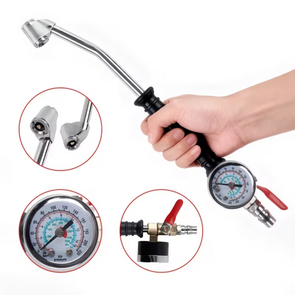 AirPro Gauge™ - Dispozitiv Profesional pentru Umflare si Verificare Presiune Roti (0–220 PSI)