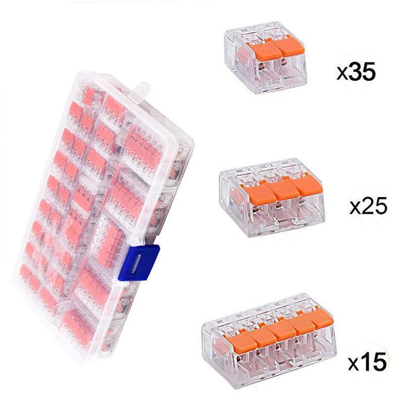 Set 75 bucati Conectori electrici rapizi cu parghie – Montaj sigur si eficient