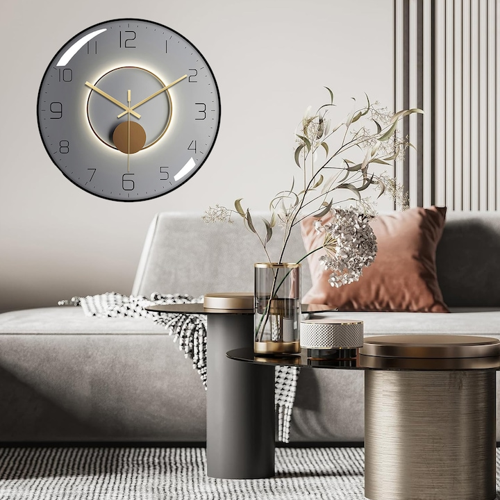 LumiClock™ - Ceas de Perete Modern cu Pendul 35 cm