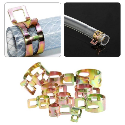SpringClamp™ - Set 100 Coliere Metalice Elastice pentru Furtun – Diametre 6-22 mm