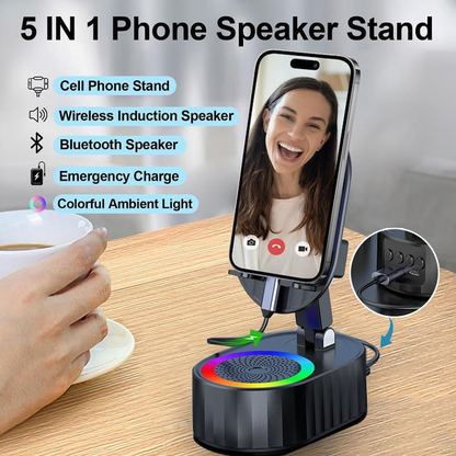 Korven™ - Suport Telefon Multifunctional Cu Bluetooth 5.3 Si Difuzor