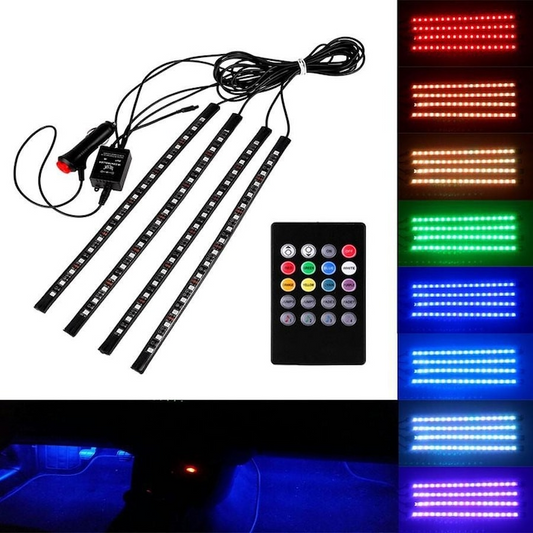 Set banda Auto LED RGB (9 Culori)