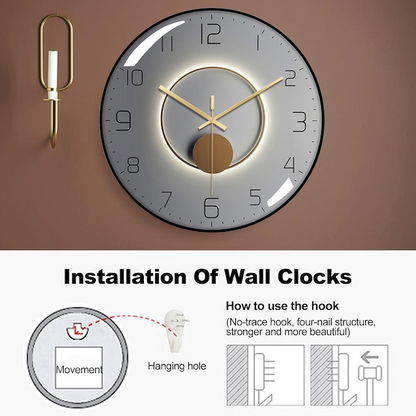 LumiClock™ - Ceas de Perete Modern cu Pendul 35 cm