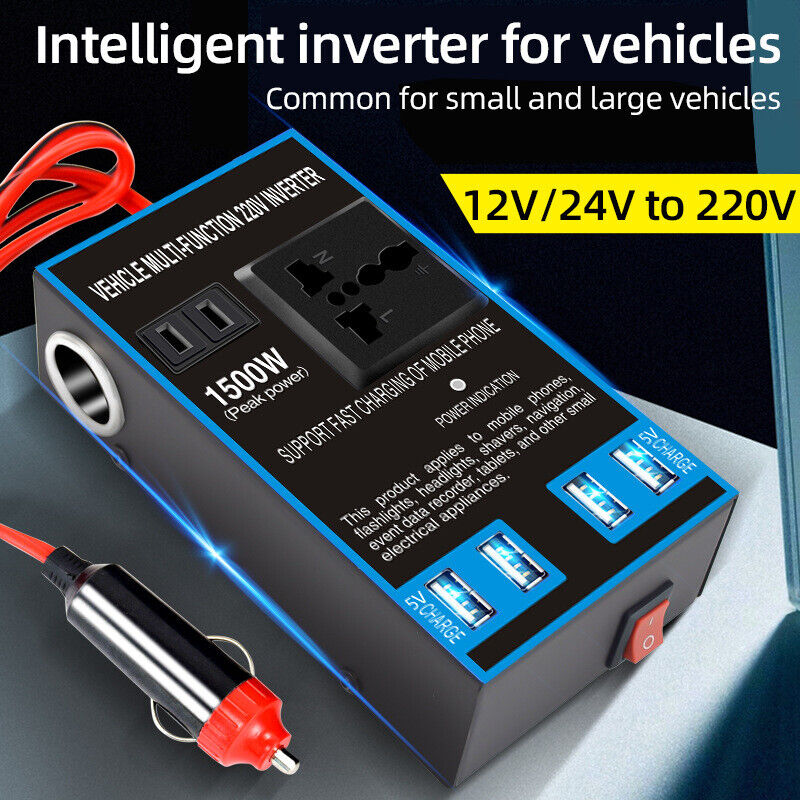 Incarcator priza invertor auto ABS DC 12V la DC 220V