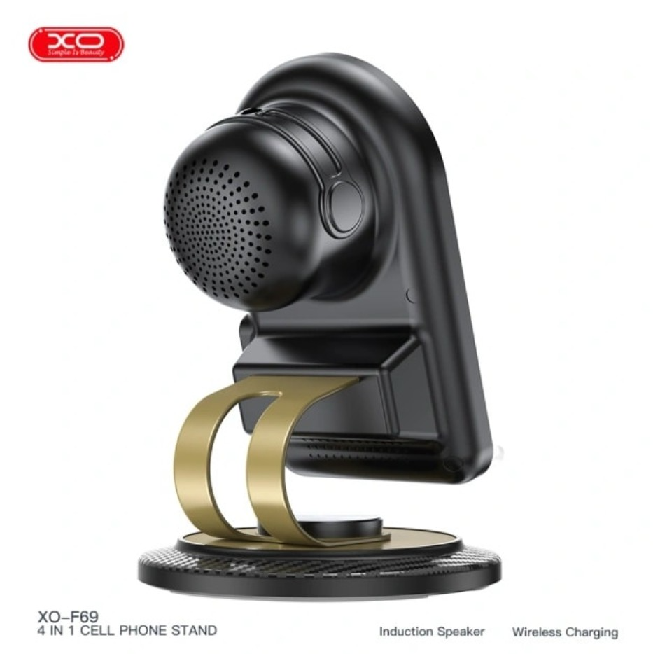 NOVIA™ - Suport Telefon Multifunctional Cu Bluetooth 5.3, Incarcare Wireless Si Difuzor Integrat