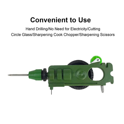 SpinDrill™ - Burghiu Manual cu Manivela Multifunctional