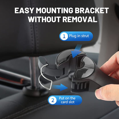 Cârlig ascuns pentru tetiera auto cu suport pentru telefon (Set 2 Bucati)