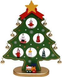 Thumbnail for Brad de Craciun din lemn cu ornamente in Miniatura